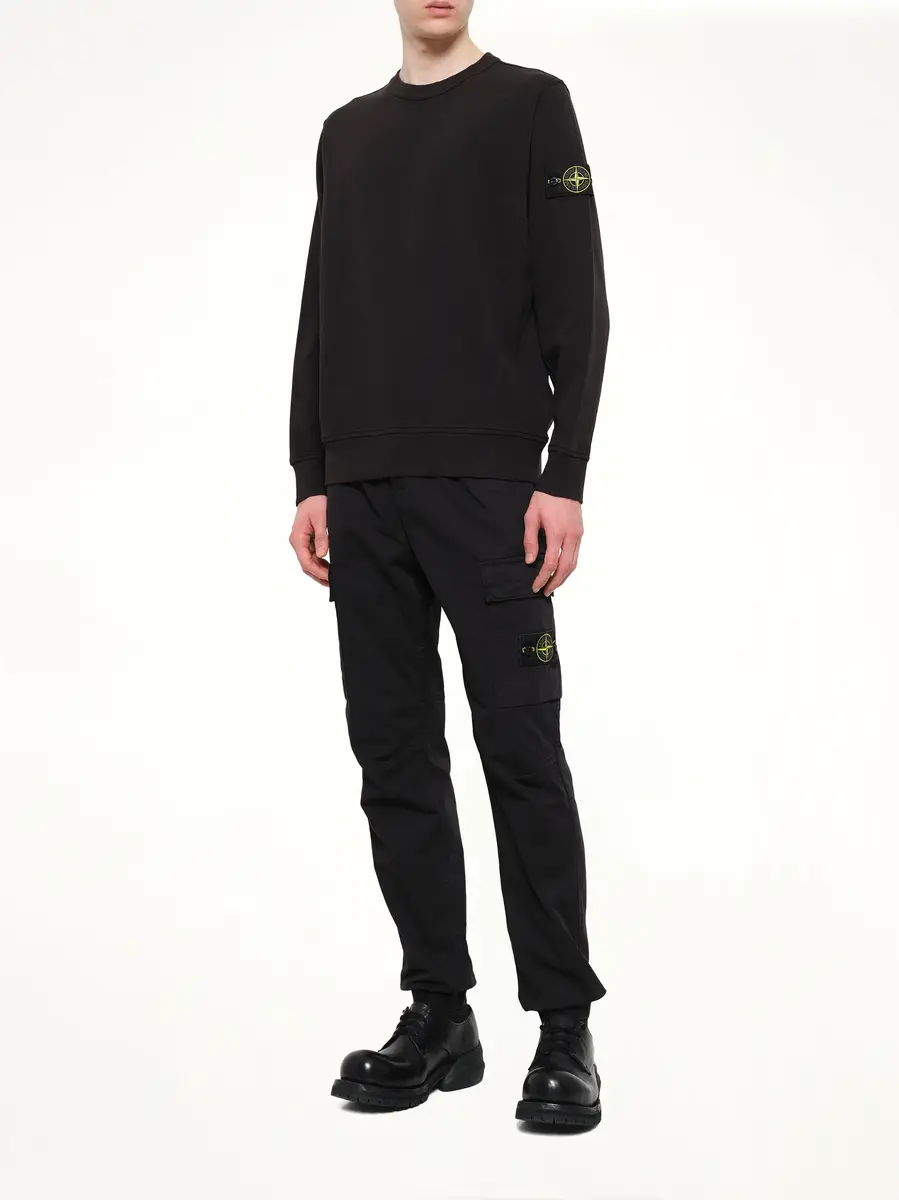 Stone Island 6100017 Organic Cotton Sweatshirt | Thumbnail 4 Stone Island 6100017 Organic Cotton Sweatshirt | Thumbnail 4