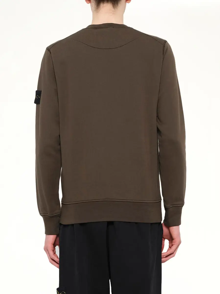Stone Island 6100060 Organic Cotton Sweatshirt in Coal Grey | Thumbnail 5 Stone Island 6100060 Organic Cotton Sweatshirt in Coal Grey | Thumbnail 5