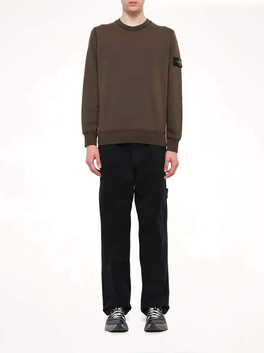 Stone Island 6100060 Organic Cotton Sweatshirt in Coal Grey | Thumbnail 7 Stone Island 6100060 Organic Cotton Sweatshirt in Coal Grey | Thumbnail 7