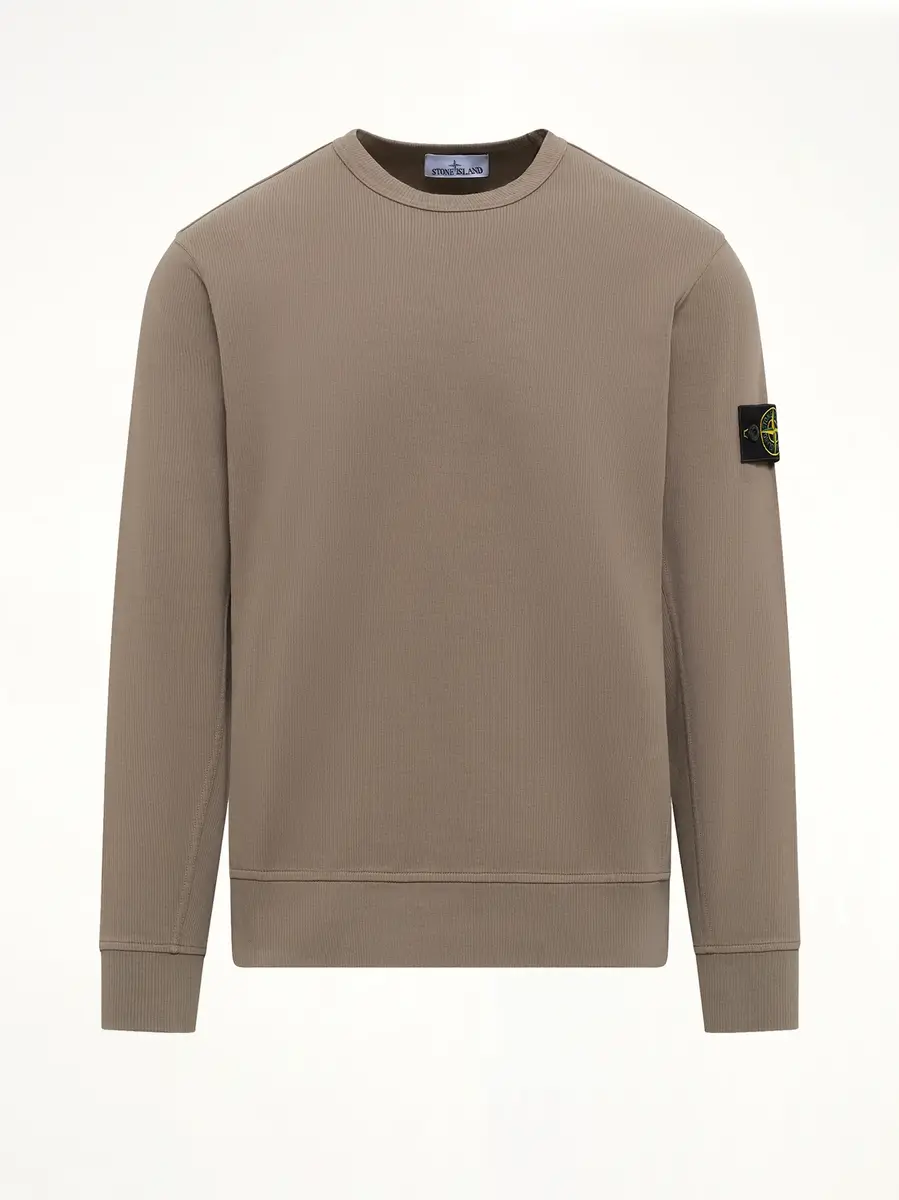 Stone Island 6100017 Organic Cotton Sweatshirt in Military Green | Thumbnail 2 Stone Island 6100017 Organic Cotton Sweatshirt in Military Green | Thumbnail 2