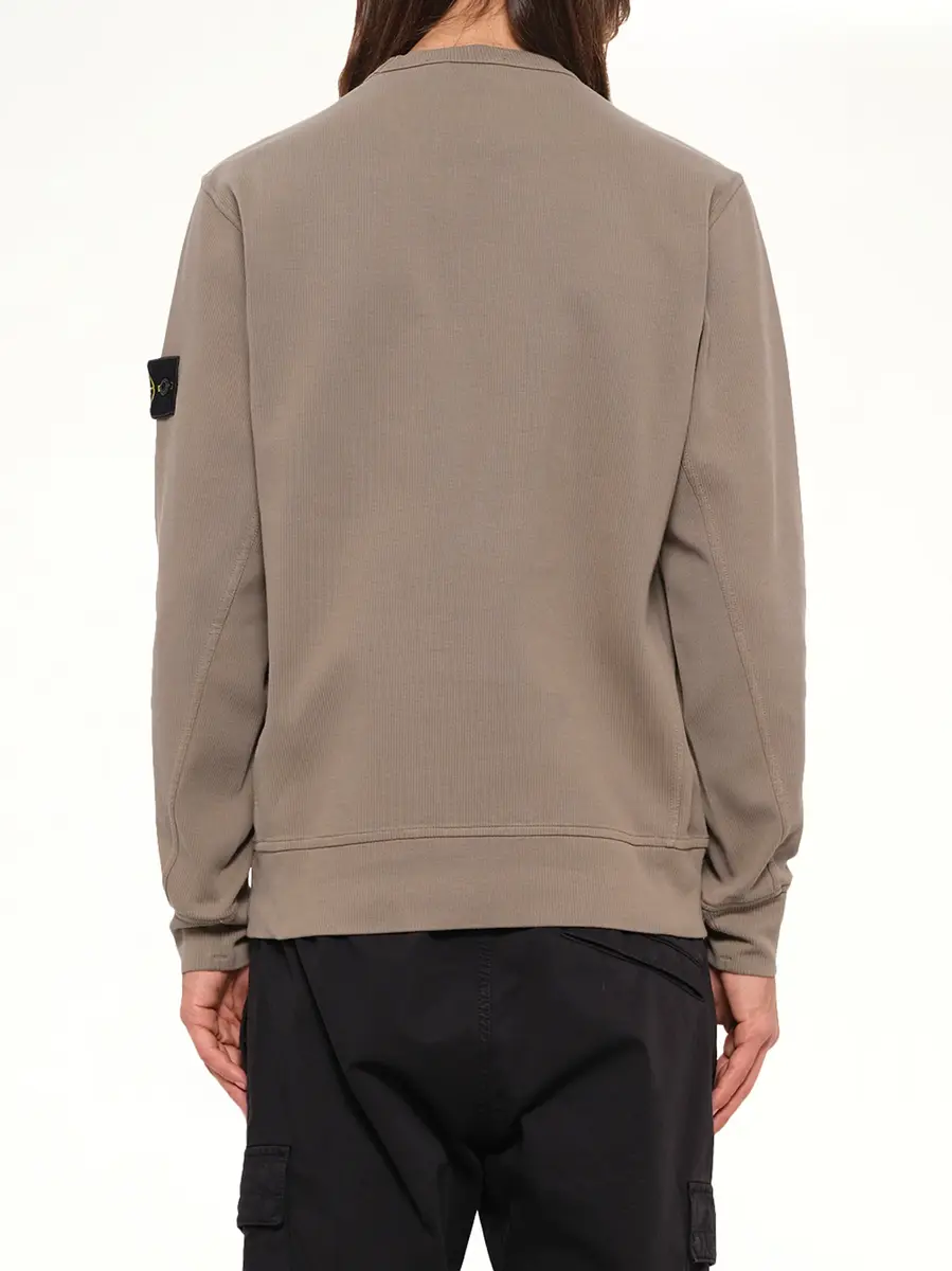 Stone Island 6100017 Organic Cotton Sweatshirt in Military Green | Thumbnail 5 Stone Island 6100017 Organic Cotton Sweatshirt in Military Green | Thumbnail 5