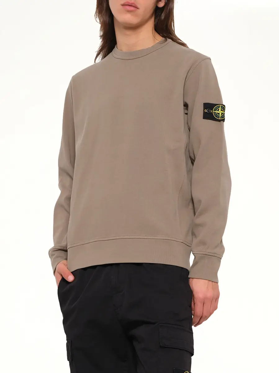 Stone Island 6100017 Organic Cotton Sweatshirt in Military Green | Thumbnail 6 Stone Island 6100017 Organic Cotton Sweatshirt in Military Green | Thumbnail 6