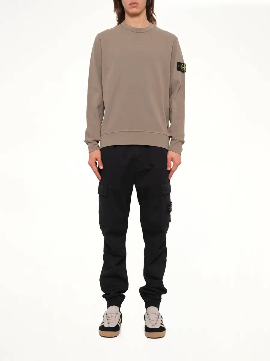 Stone Island 6100017 Organic Cotton Sweatshirt in Military Green | Thumbnail 7 Stone Island 6100017 Organic Cotton Sweatshirt in Military Green | Thumbnail 7