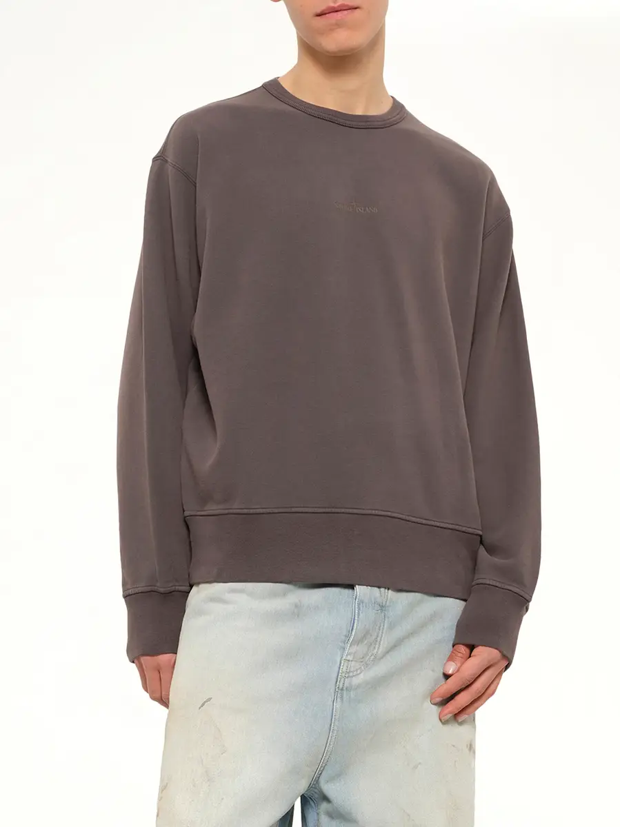 Stone Island 6100037 Logo Sweatshirt in Dark Burgundy | Thumbnail 4 Stone Island 6100037 Logo Sweatshirt in Dark Burgundy | Thumbnail 4