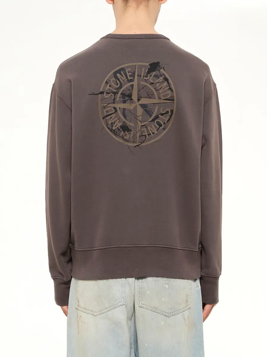 Stone Island 6100037 Logo Sweatshirt in Dark Burgundy | Thumbnail 5 Stone Island 6100037 Logo Sweatshirt in Dark Burgundy | Thumbnail 5
