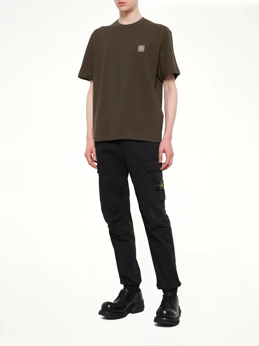 Stone Island 2100015 Cotton Compass T-shirt in Coal Grey | Thumbnail 4 Stone Island 2100015 Cotton Compass T-shirt in Coal Grey | Thumbnail 4