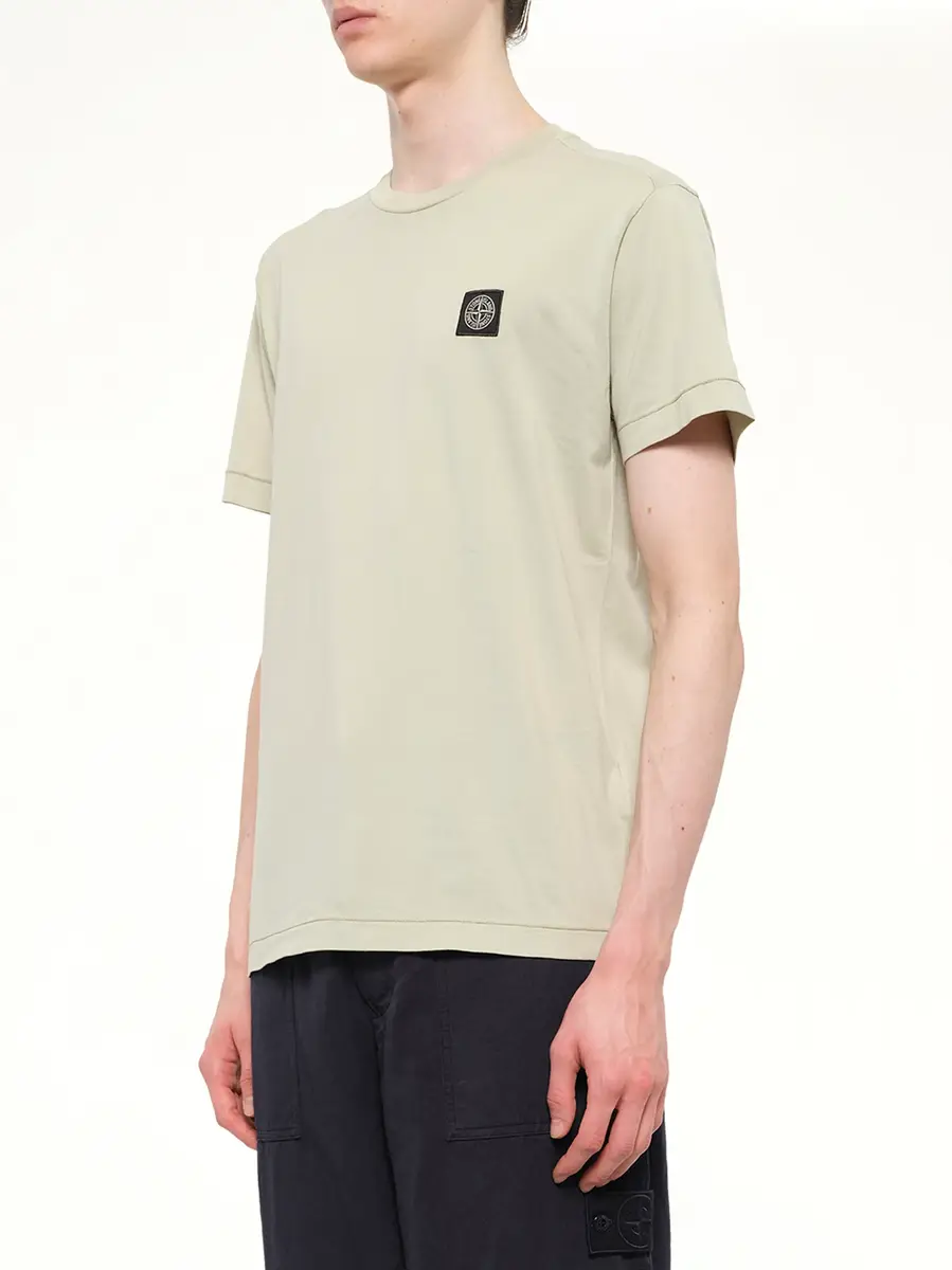 Stone Island 2100027 Cotton Compass Patch T-shirt in Sand | Thumbnail 3 Stone Island 2100027 Cotton Compass Patch T-shirt in Sand | Thumbnail 3