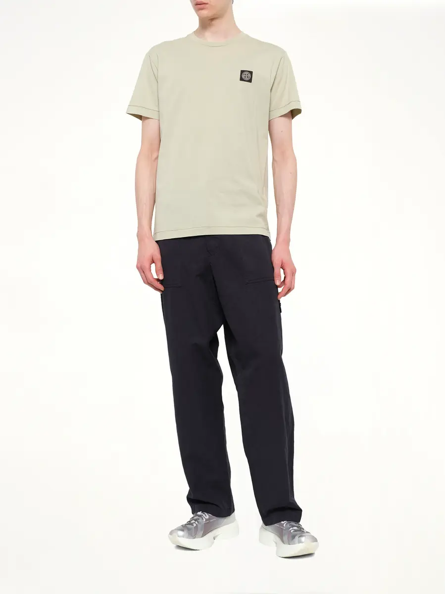 Stone Island 2100027 Cotton Compass Patch T-shirt in Sand | Thumbnail 4 Stone Island 2100027 Cotton Compass Patch T-shirt in Sand | Thumbnail 4