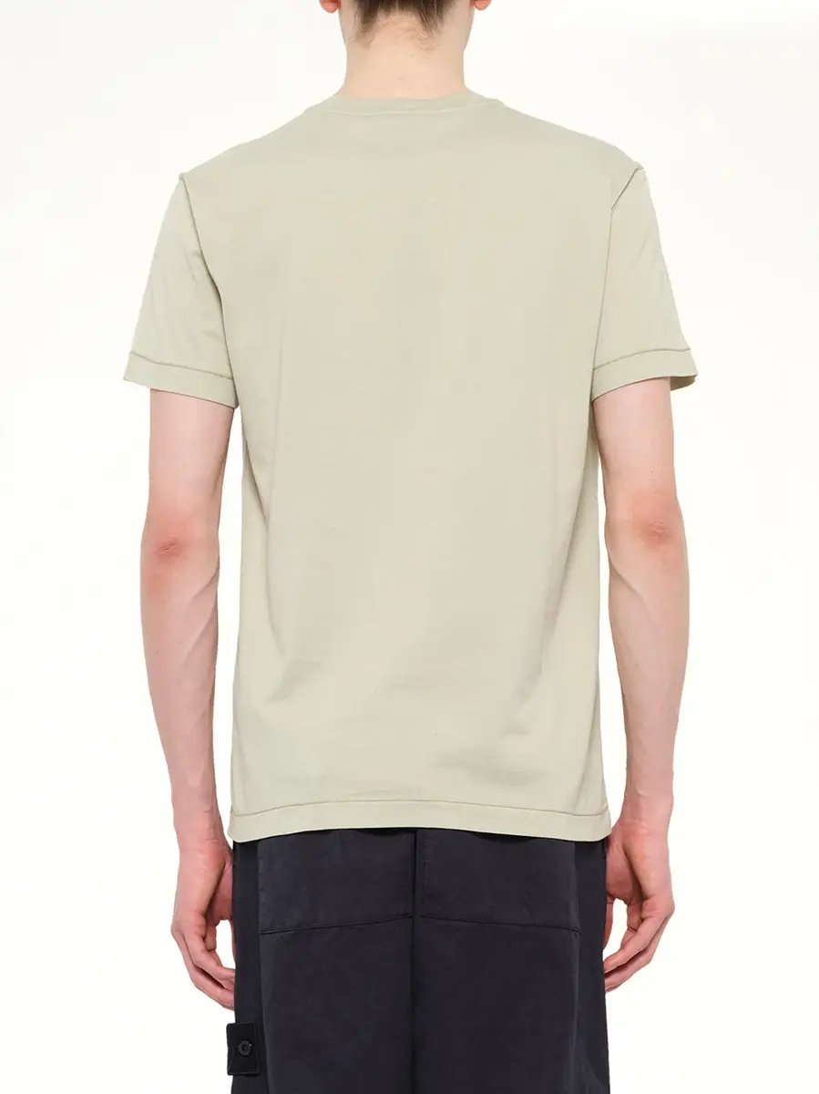 Stone Island 2100027 Cotton Compass Patch T-shirt in Sand | Thumbnail 5 Stone Island 2100027 Cotton Compass Patch T-shirt in Sand | Thumbnail 5