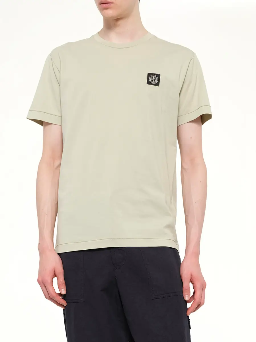 Stone Island 2100027 Cotton Compass Patch T-shirt in Sand | Thumbnail 6 Stone Island 2100027 Cotton Compass Patch T-shirt in Sand | Thumbnail 6
