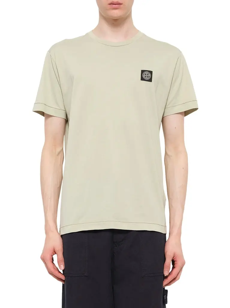 2100027 Cotton Compass Patch T-shirt in Sand 2100027 Cotton Compass Patch T-shirt in Sand