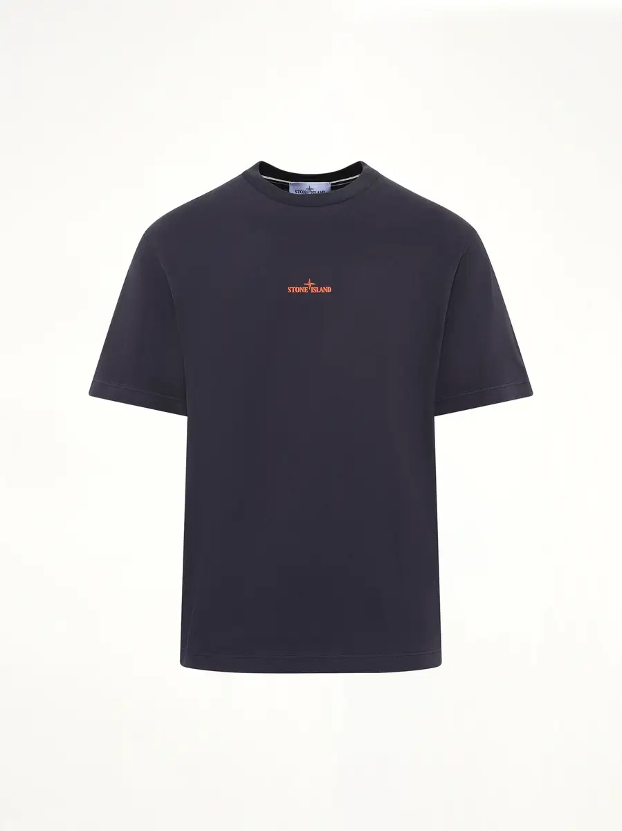 Stone Island 2100001 Cotton Logo T-shirt in Blue Navy | Thumbnail 2 Stone Island 2100001 Cotton Logo T-shirt in Blue Navy | Thumbnail 2