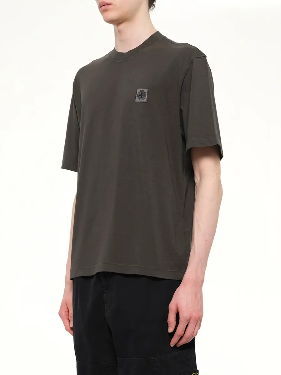 Stone Island 2100030 Cotton Compass T-shirt in Coal Grey | Thumbnail 3 Stone Island 2100030 Cotton Compass T-shirt in Coal Grey | Thumbnail 3