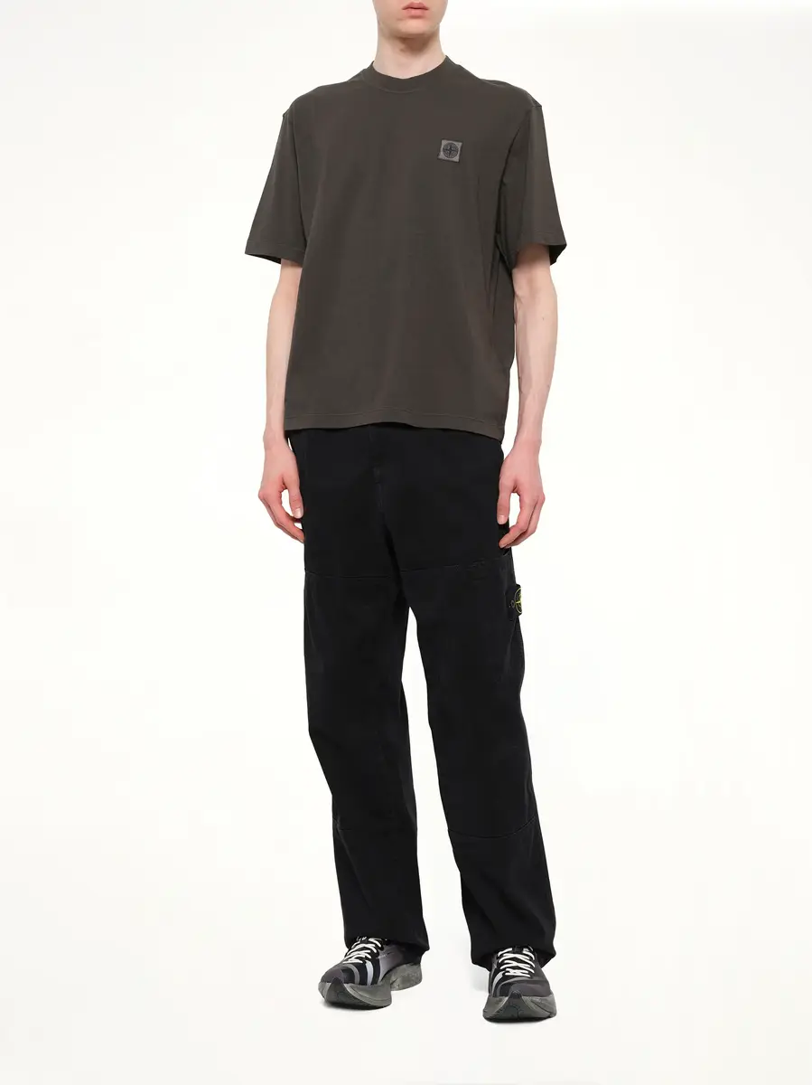 Stone Island 2100030 Cotton Compass T-shirt in Coal Grey | Thumbnail 4 Stone Island 2100030 Cotton Compass T-shirt in Coal Grey | Thumbnail 4