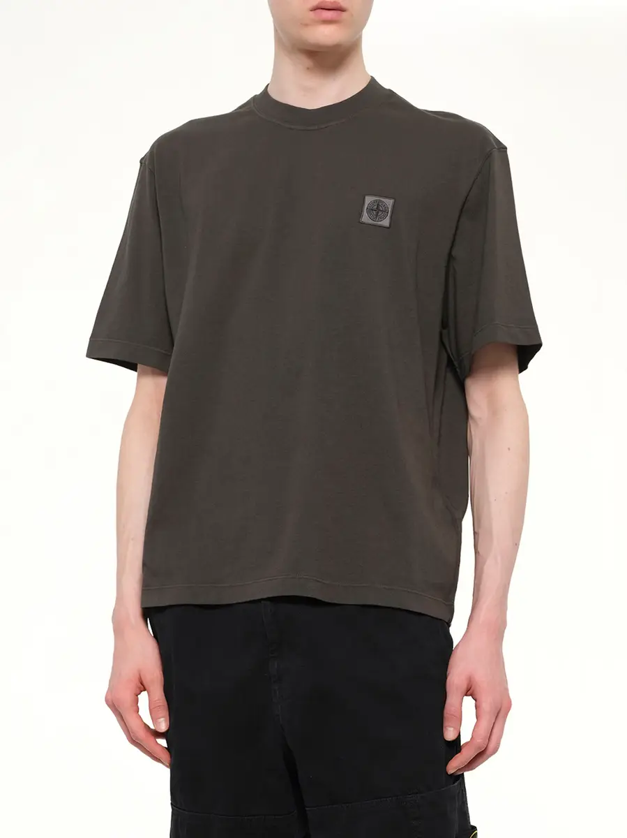 Stone Island 2100030 Cotton Compass T-shirt in Coal Grey | Thumbnail 6 Stone Island 2100030 Cotton Compass T-shirt in Coal Grey | Thumbnail 6
