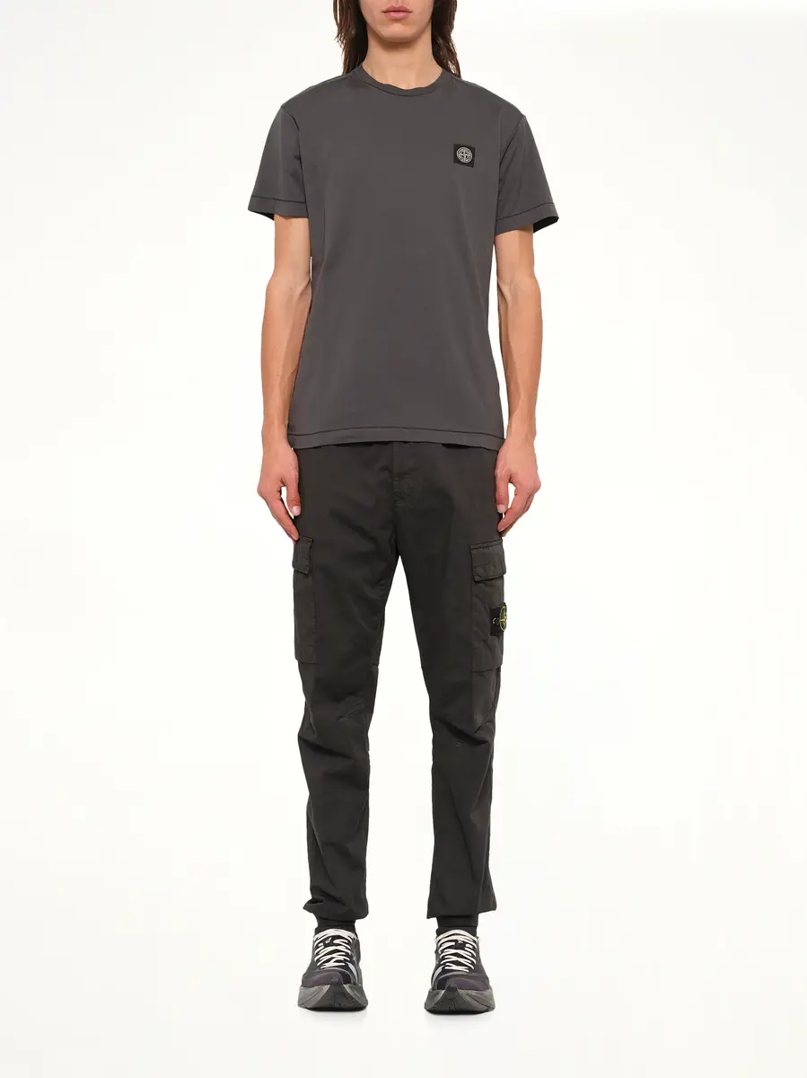Stone Island 2100027 Cotton Compass T-shirt in Lead Grey | Thumbnail 7