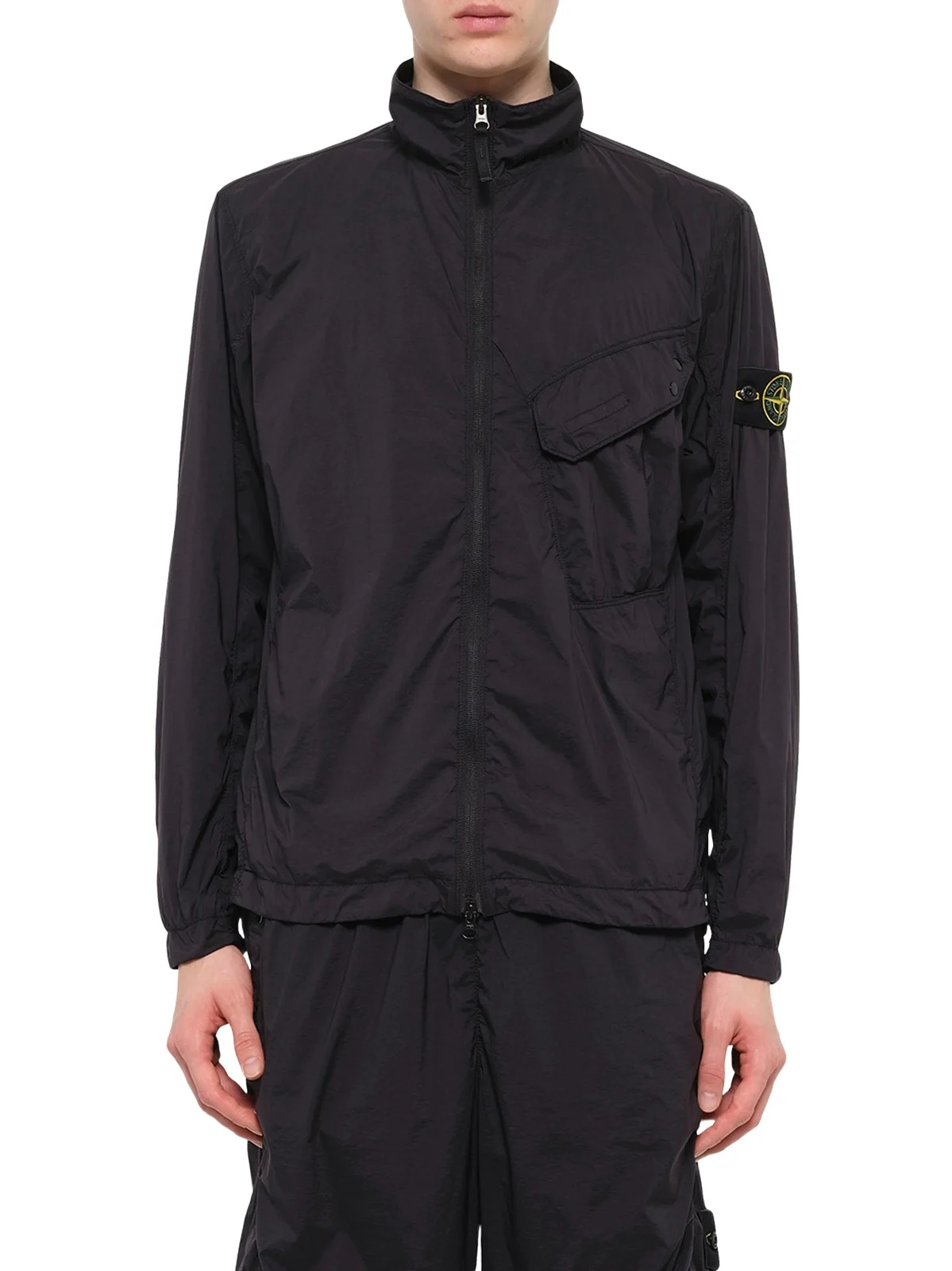 Stone Island 1200015 Ultra Light Nylon Stretch Zip Shirt