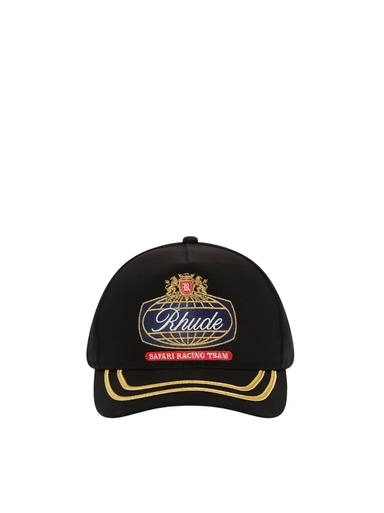 Rhude Safari Crest Hat in Black/navy Rhude Safari Crest Hat in Black/navy
