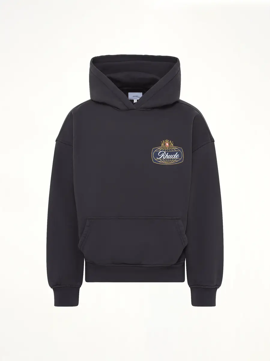 Rhude Rhude Safari Crest Hoodie in Vintage Black | Thumbnail 2 Rhude Rhude Safari Crest Hoodie in Vintage Black | Thumbnail 2