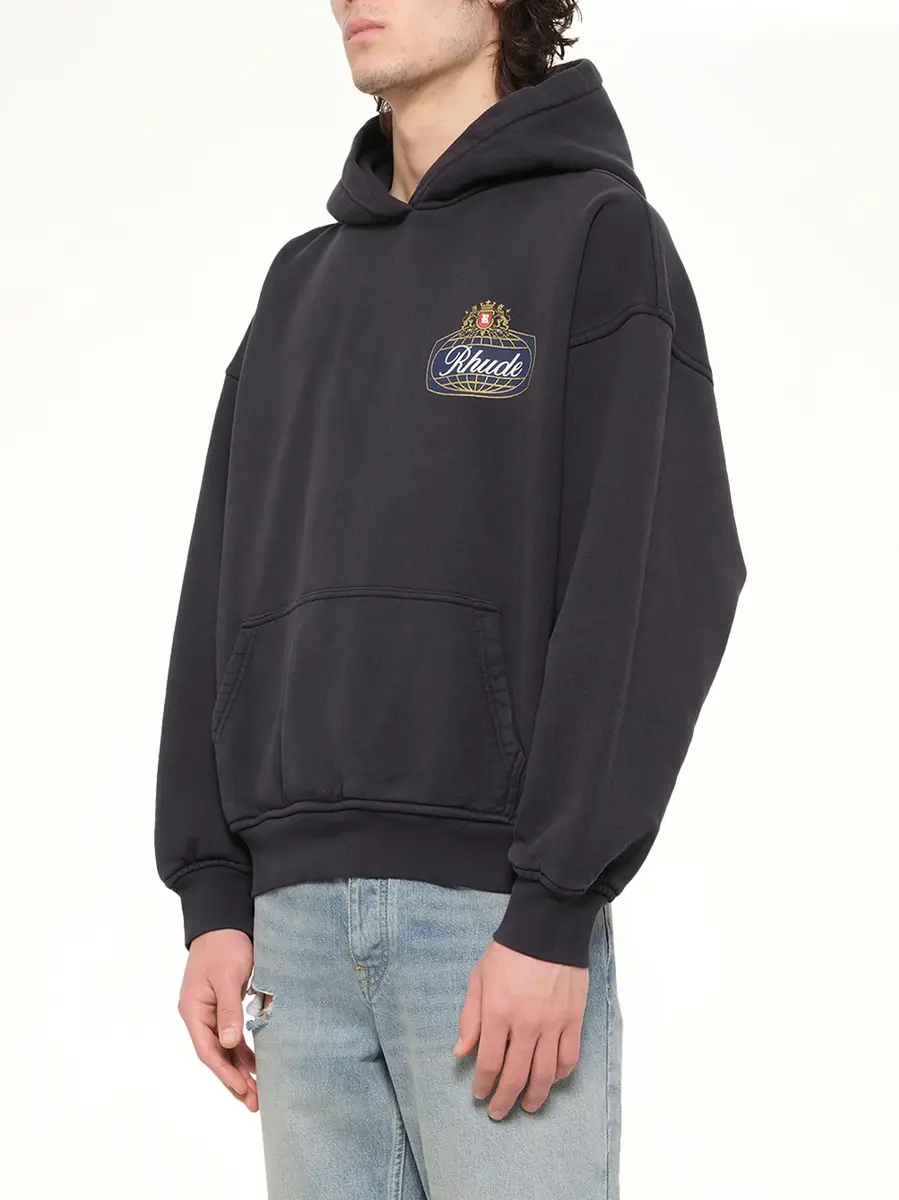 Rhude Rhude Safari Crest Hoodie in Vintage Black | Thumbnail 3 Rhude Rhude Safari Crest Hoodie in Vintage Black | Thumbnail 3