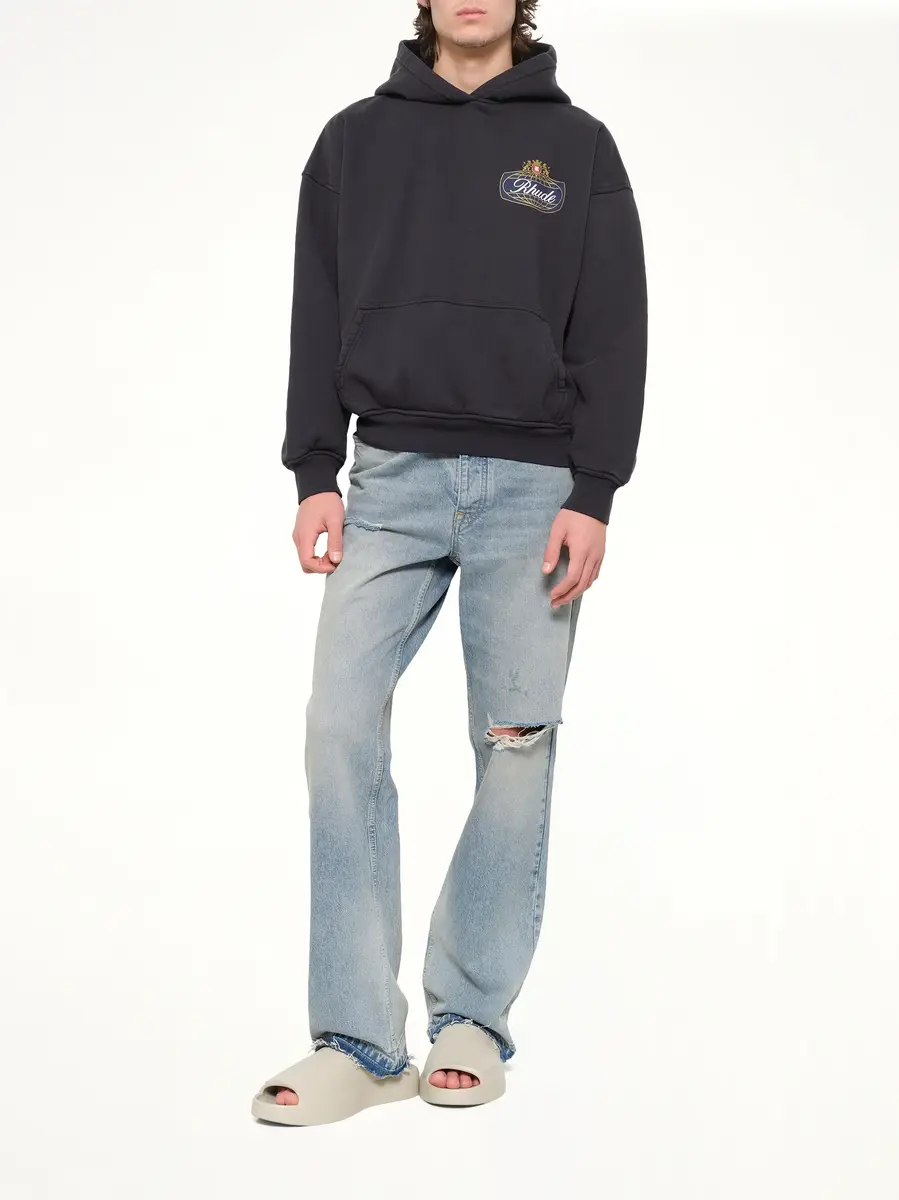 Rhude Rhude Safari Crest Hoodie in Vintage Black | Thumbnail 4 Rhude Rhude Safari Crest Hoodie in Vintage Black | Thumbnail 4