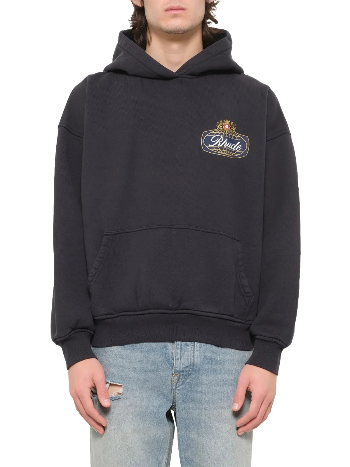 Rhude Rhude Safari Crest Hoodie in Vintage Black