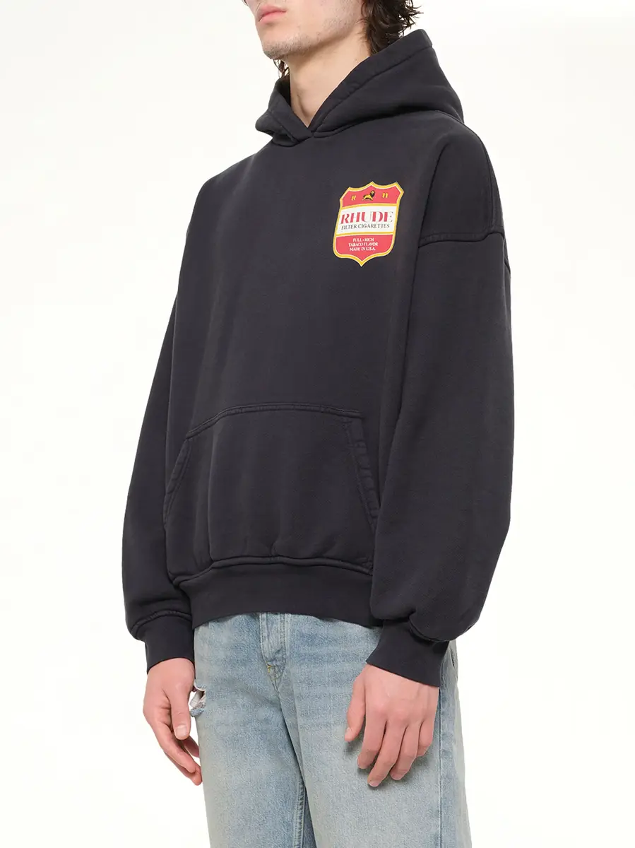 Rhude Filtaro Crest Hoodie in Vintage Black | Thumbnail 3 Rhude Filtaro Crest Hoodie in Vintage Black | Thumbnail 3
