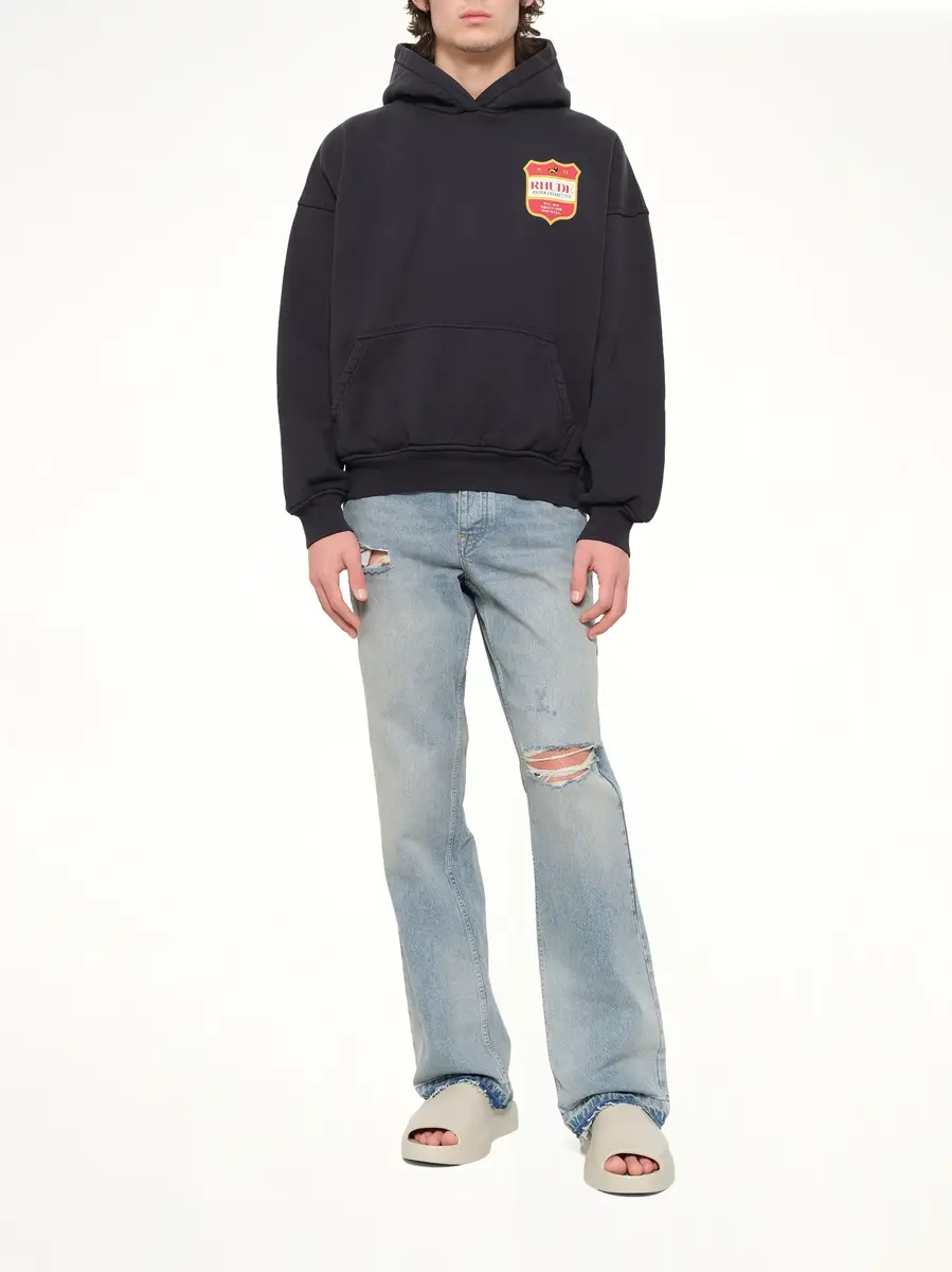 Rhude Filtaro Crest Hoodie in Vintage Black | Thumbnail 4 Rhude Filtaro Crest Hoodie in Vintage Black | Thumbnail 4