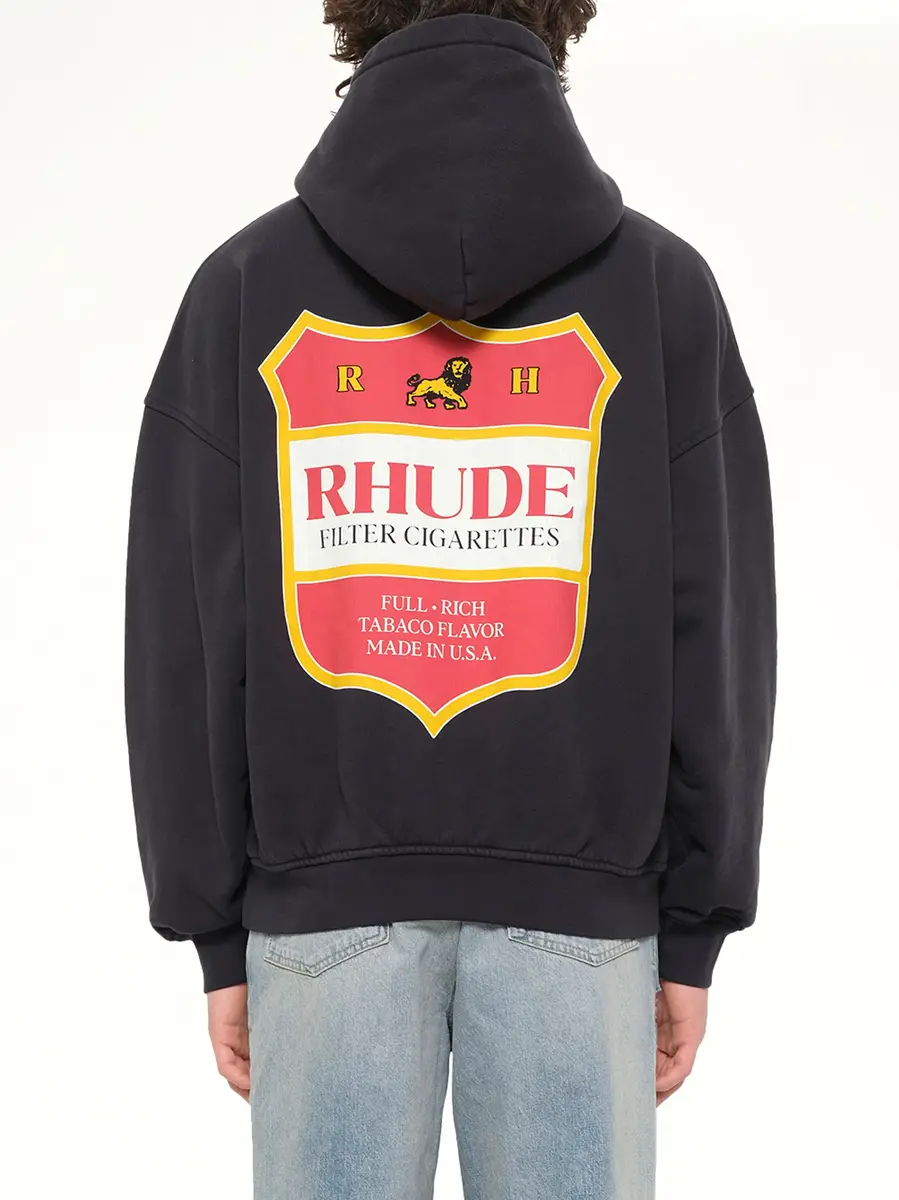 Rhude Filtaro Crest Hoodie in Vintage Black | Thumbnail 5 Rhude Filtaro Crest Hoodie in Vintage Black | Thumbnail 5