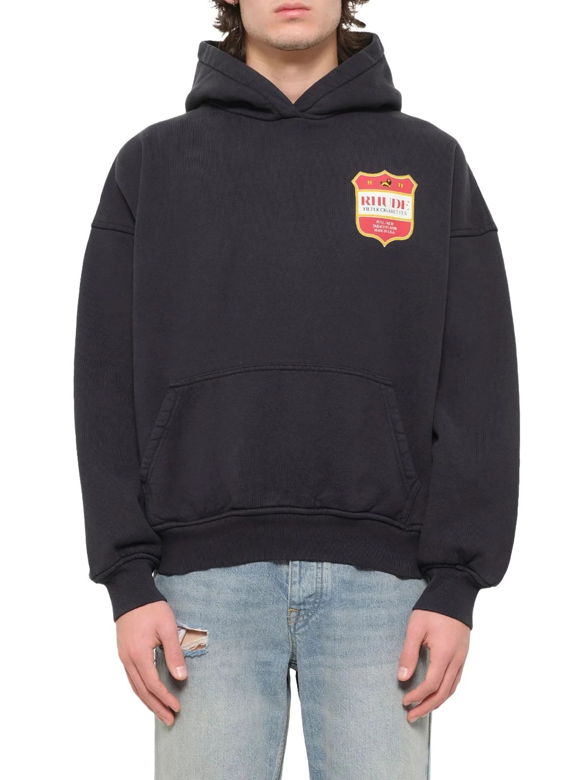 Rhude Filtaro Crest Hoodie in Vintage Black