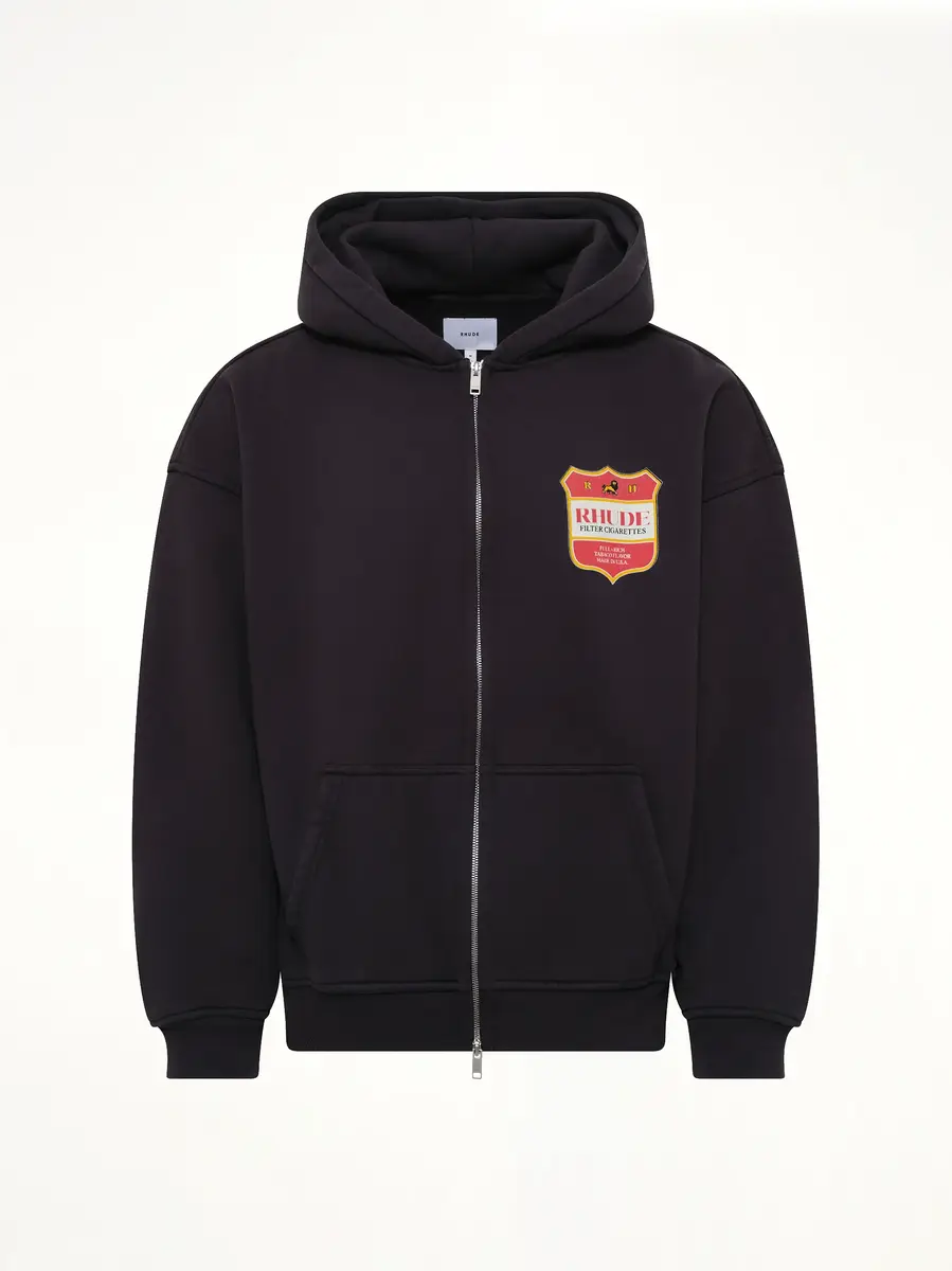 Rhude Filtaro Crest Zip-up Hoodie in Vintage Black | Thumbnail 2 Rhude Filtaro Crest Zip-up Hoodie in Vintage Black | Thumbnail 2
