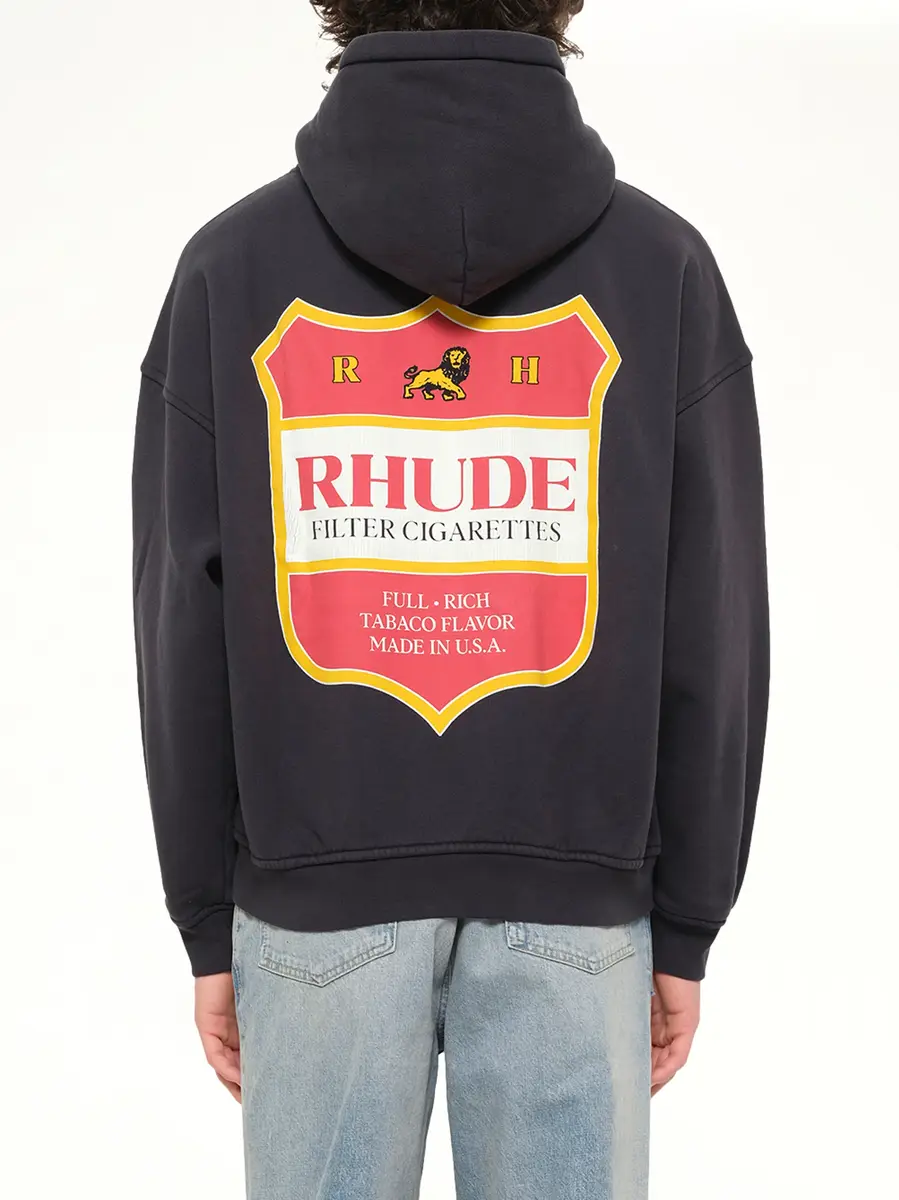 Rhude Filtaro Crest Zip-up Hoodie in Vintage Black | Thumbnail 5 Rhude Filtaro Crest Zip-up Hoodie in Vintage Black | Thumbnail 5