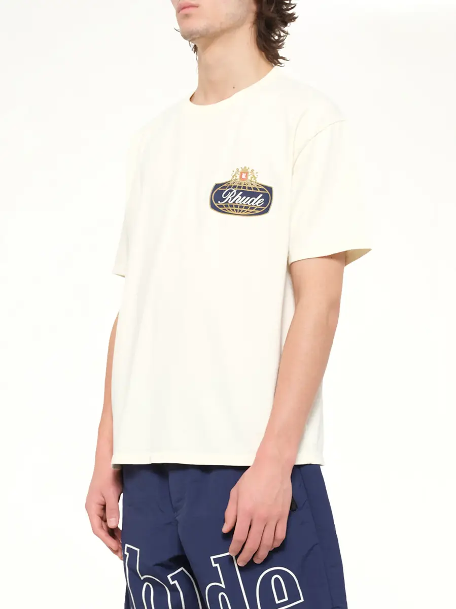 Rhude Rhude Safari Crest T-shirt in Vintage White | Thumbnail 3 Rhude Rhude Safari Crest T-shirt in Vintage White | Thumbnail 3