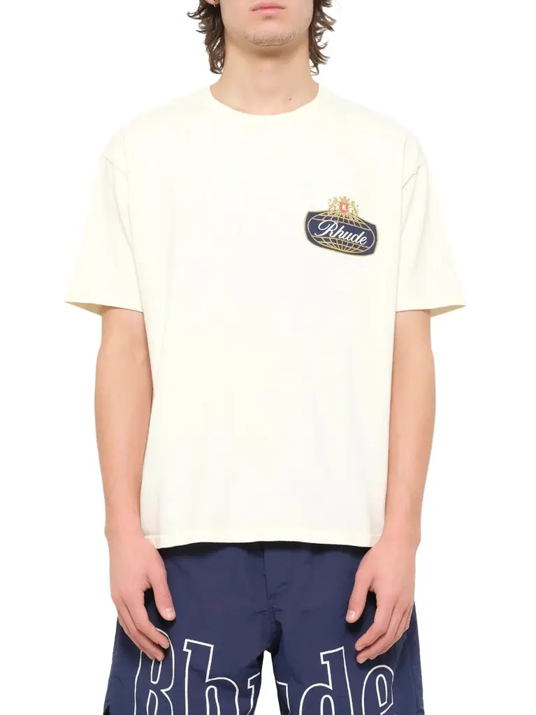Rhude Safari Crest T-shirt in Vintage White Rhude Safari Crest T-shirt in Vintage White