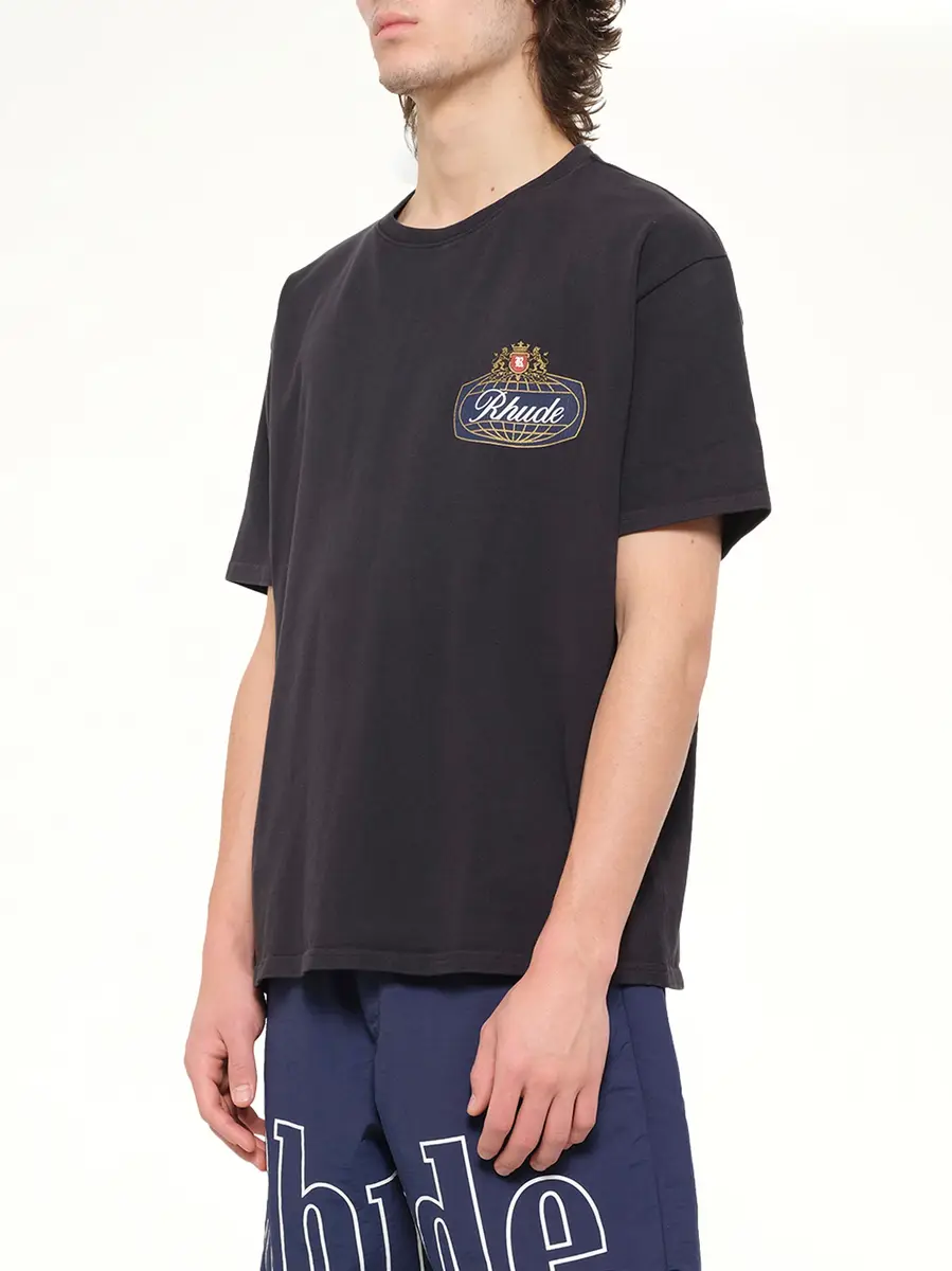 Rhude Rhude Safari Crest T-shirt in Vintage Black | Thumbnail 3