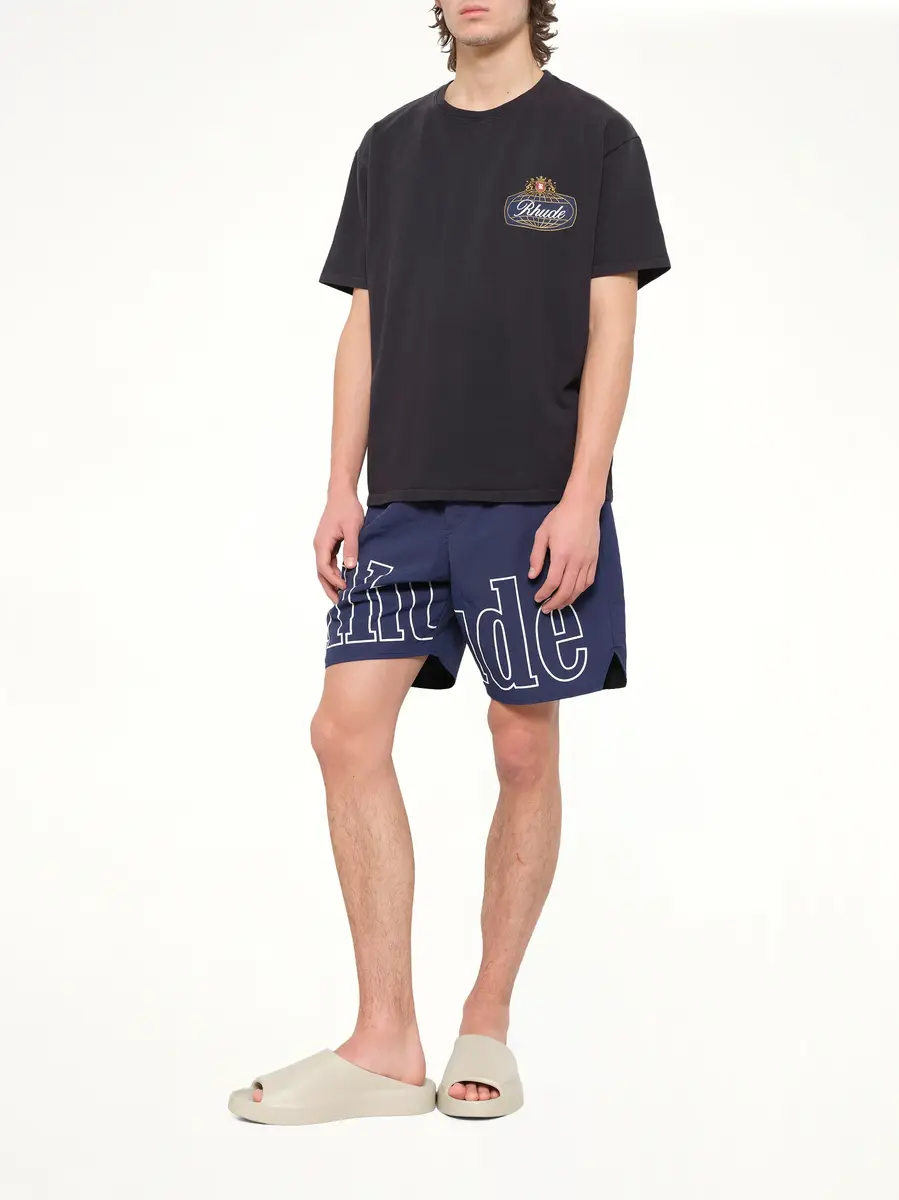 Rhude Rhude Safari Crest T-shirt in Vintage Black | Thumbnail 4
