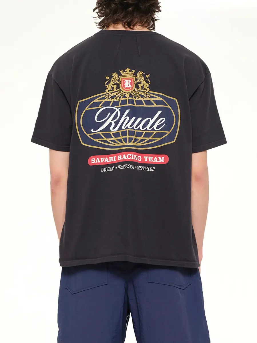 Rhude Rhude Safari Crest T-shirt in Vintage Black | Thumbnail 5