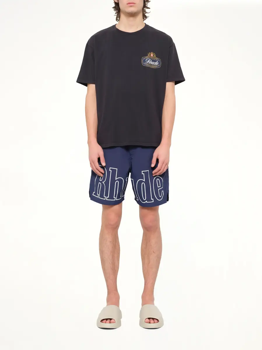 Rhude Rhude Safari Crest T-shirt in Vintage Black | Thumbnail 7