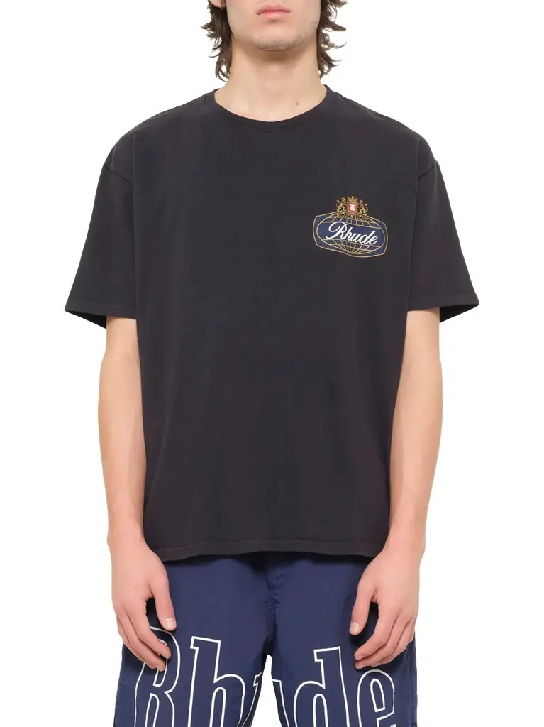 Rhude Safari Crest T-shirt in Vintage Black Rhude Safari Crest T-shirt in Vintage Black