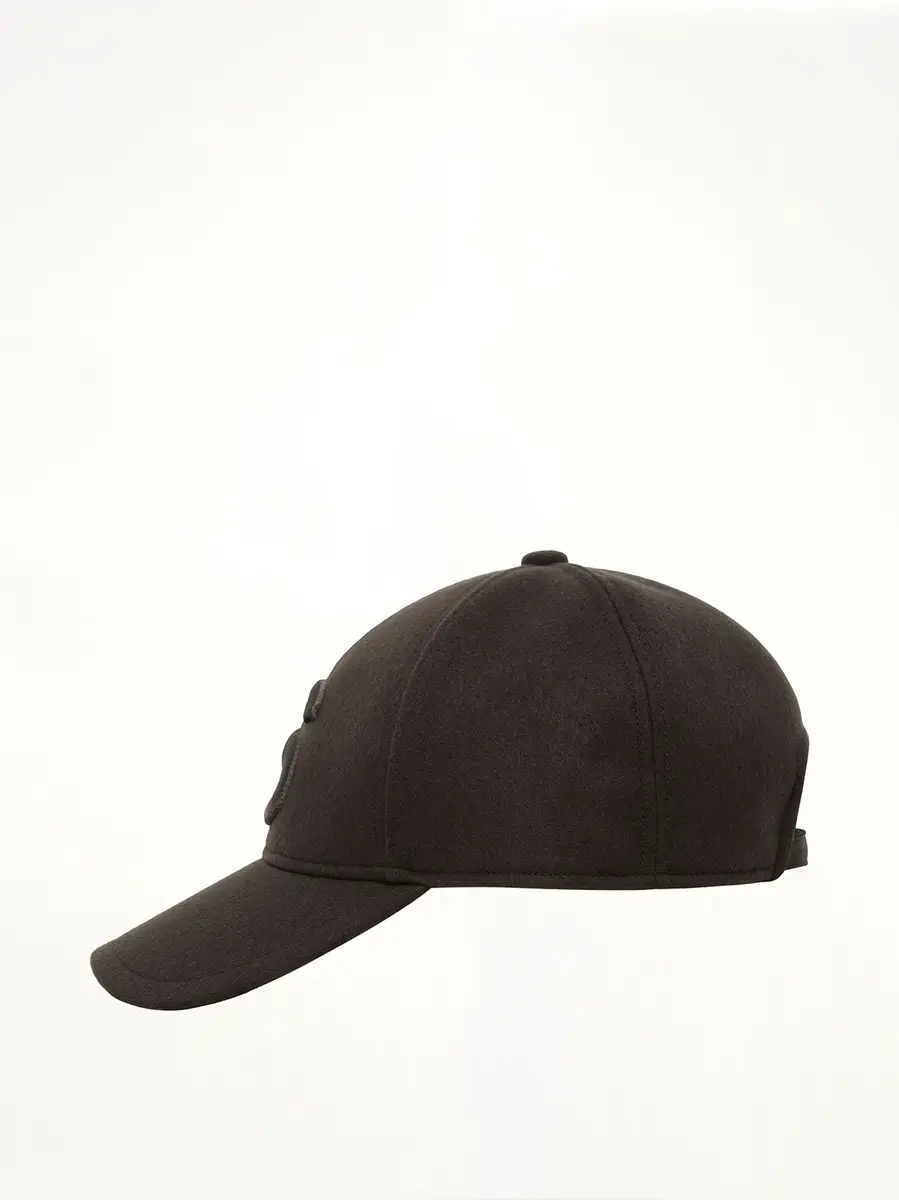 Sacai S Cap Wool Melton in Dark Khaki | Thumbnail 2 Sacai S Cap Wool Melton in Dark Khaki | Thumbnail 2