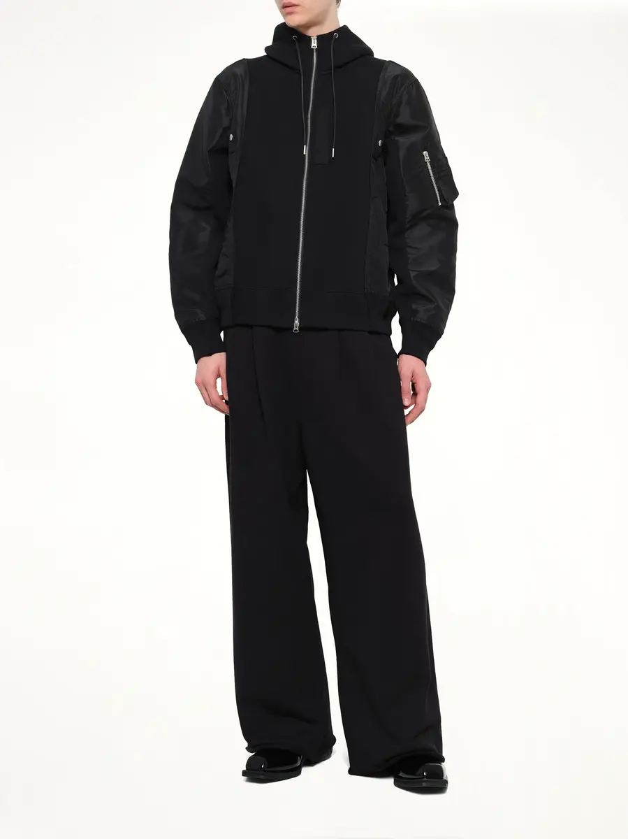 Sacai Sponge Sweat x Nylon Twill Hoodie | Thumbnail 4 Sacai Sponge Sweat x Nylon Twill Hoodie | Thumbnail 4
