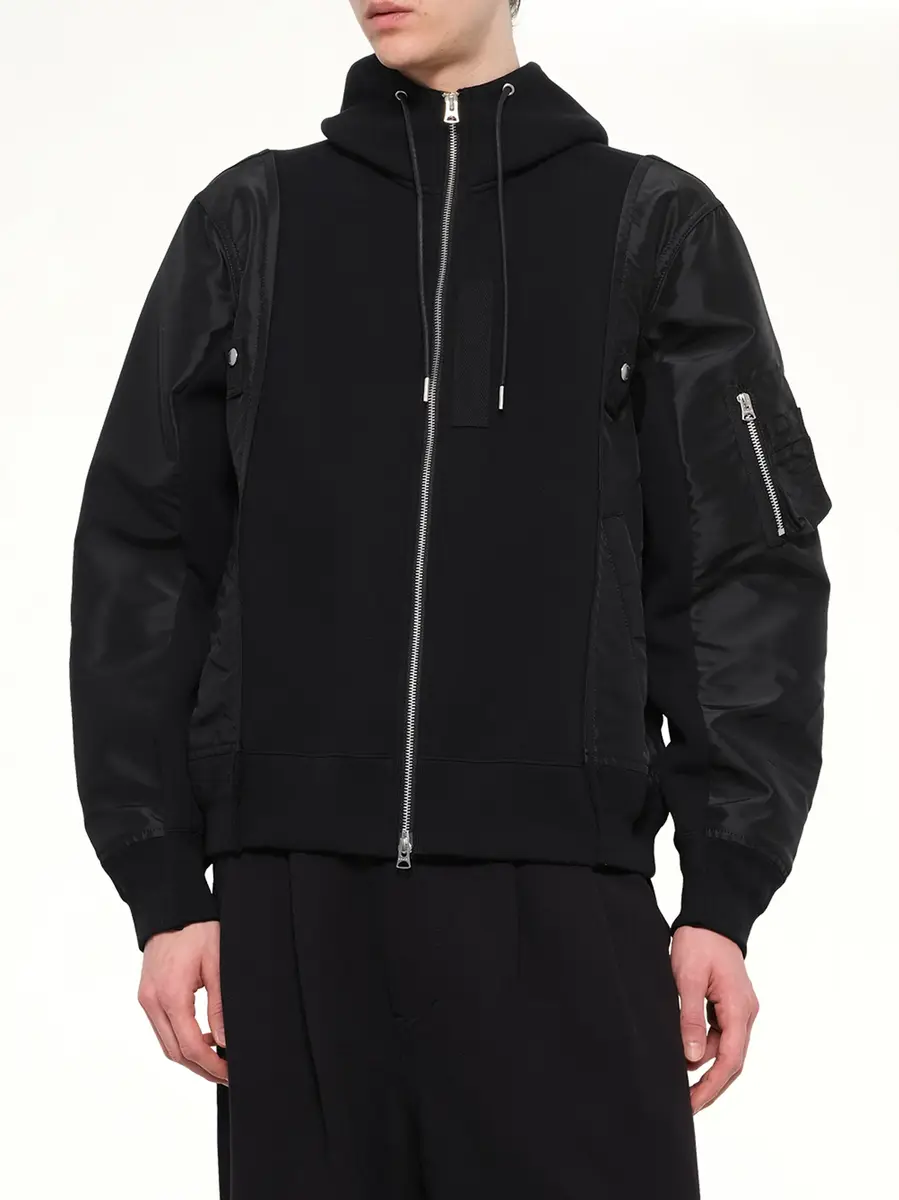 Sacai Sponge Sweat x Nylon Twill Hoodie | Thumbnail 6 Sacai Sponge Sweat x Nylon Twill Hoodie | Thumbnail 6