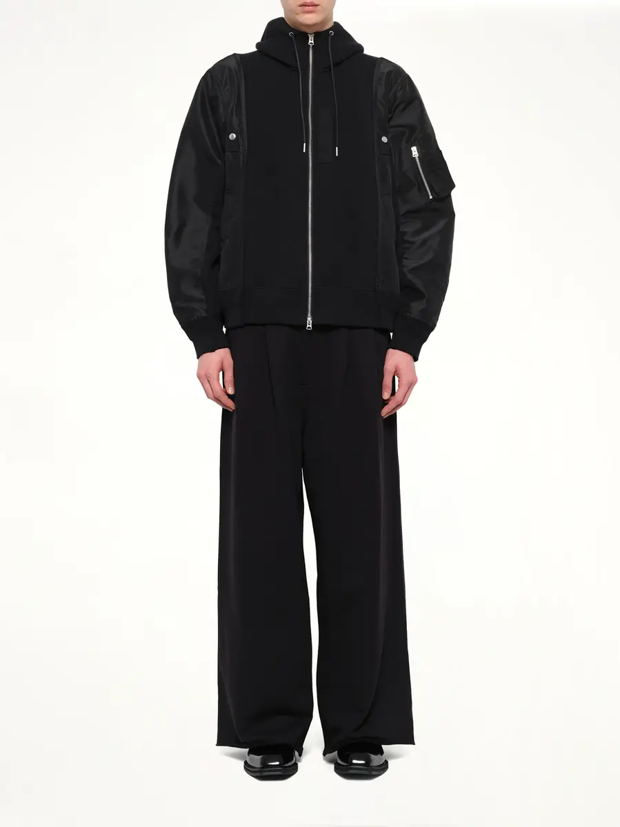 Sacai Sponge Sweat x Nylon Twill Hoodie | Thumbnail 7 Sacai Sponge Sweat x Nylon Twill Hoodie | Thumbnail 7