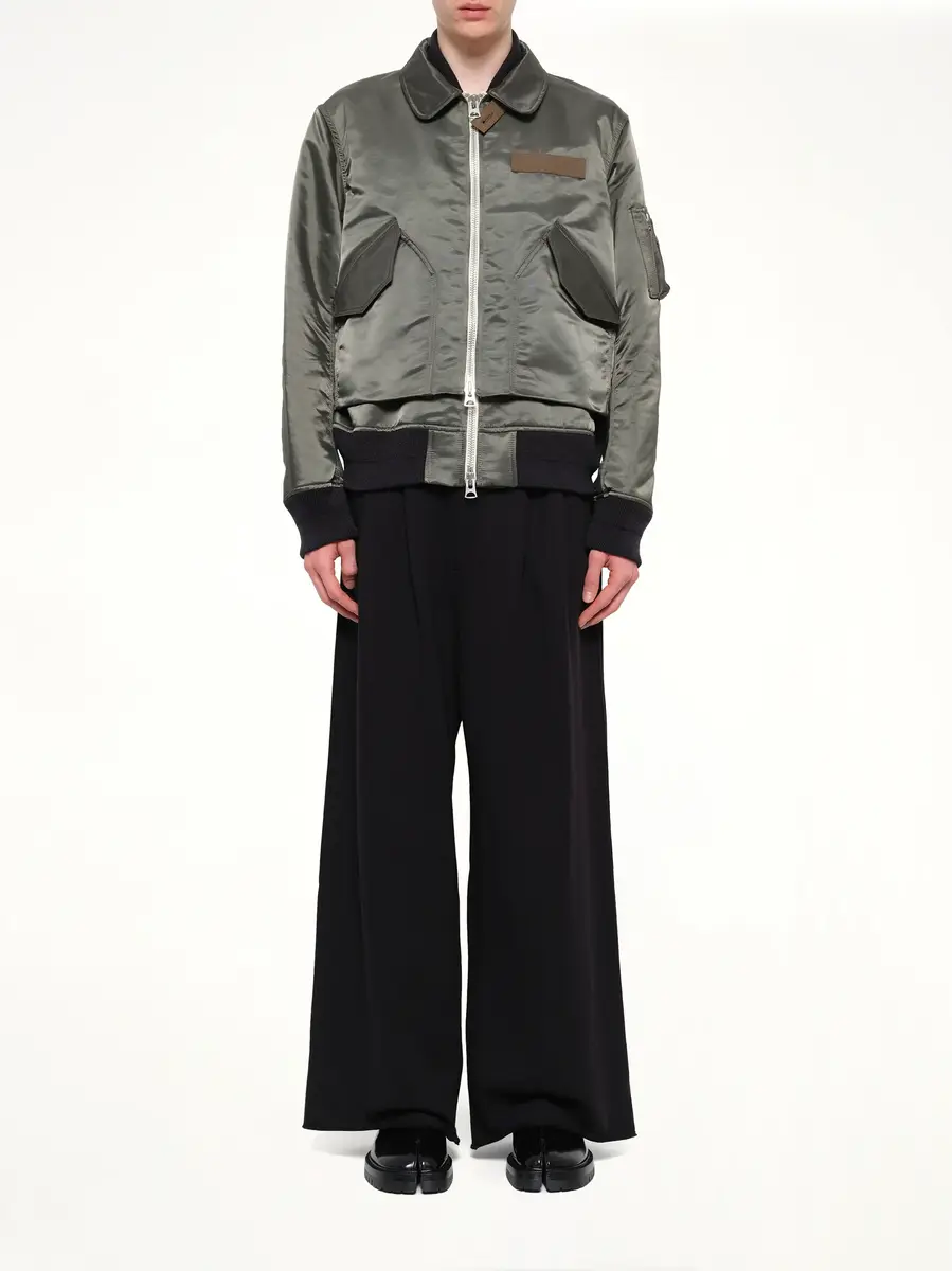 Sacai Cotton Nylon Twill Blouson in Dark Khaki | Thumbnail 7 Sacai Cotton Nylon Twill Blouson in Dark Khaki | Thumbnail 7