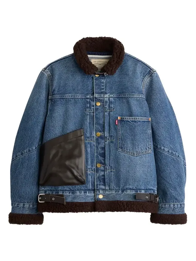 Sacai Sacai x Levi's Mens Sherpa Jacket in Washed Indigo