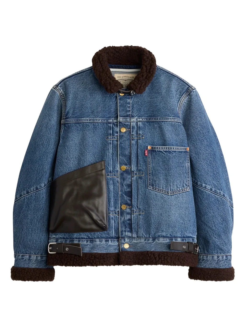 Sacai Sacai x Levi's Mens Sherpa Jacket in Washed Indigo
