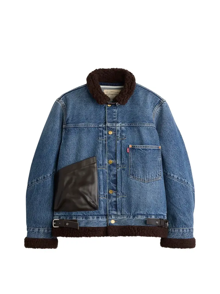 Sacai Sacai x Levi's Mens Sherpa Jacket in Washed Indigo