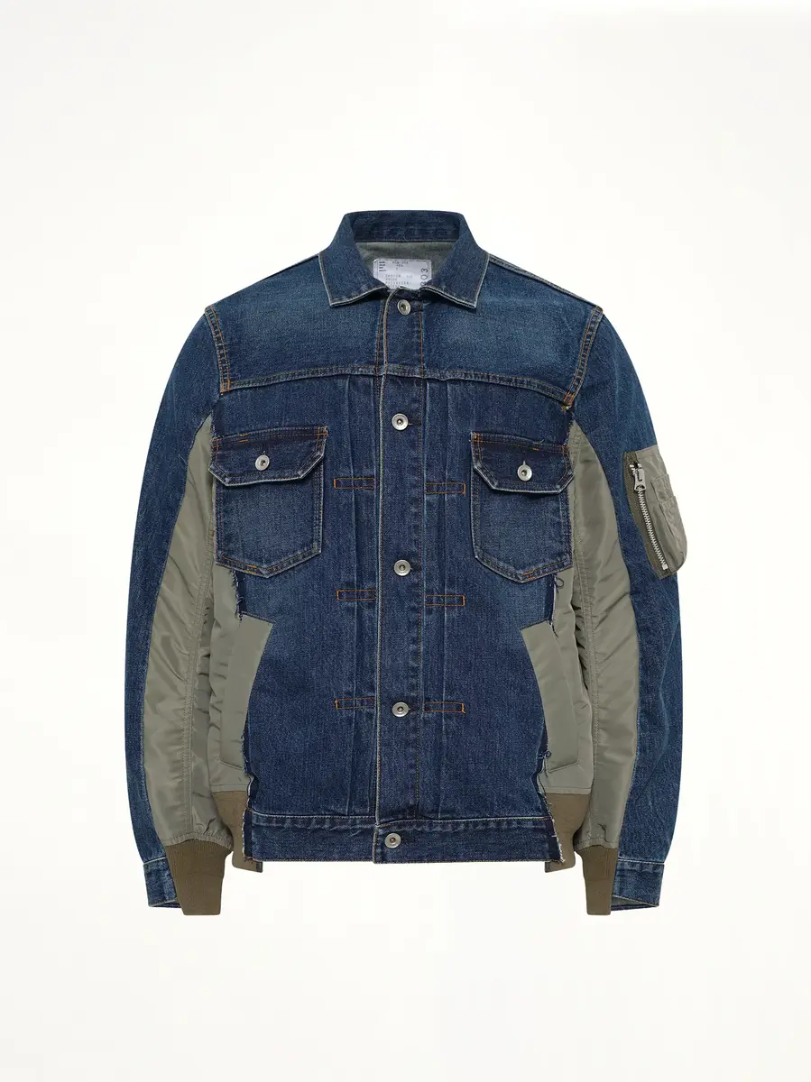 Sacai Denim x Nylon Twill Jacket | Thumbnail 2 Sacai Denim x Nylon Twill Jacket | Thumbnail 2