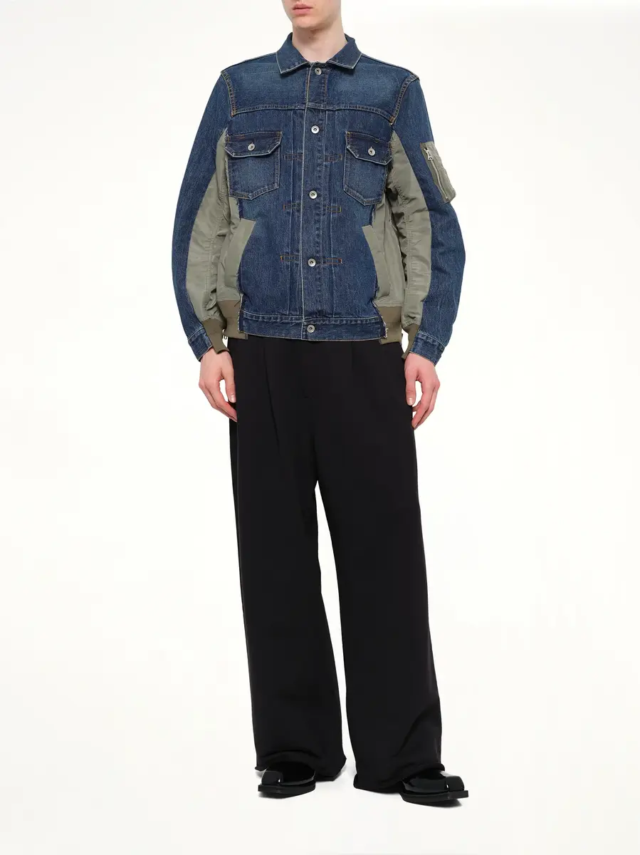 Sacai Denim x Nylon Twill Jacket | Thumbnail 4 Sacai Denim x Nylon Twill Jacket | Thumbnail 4