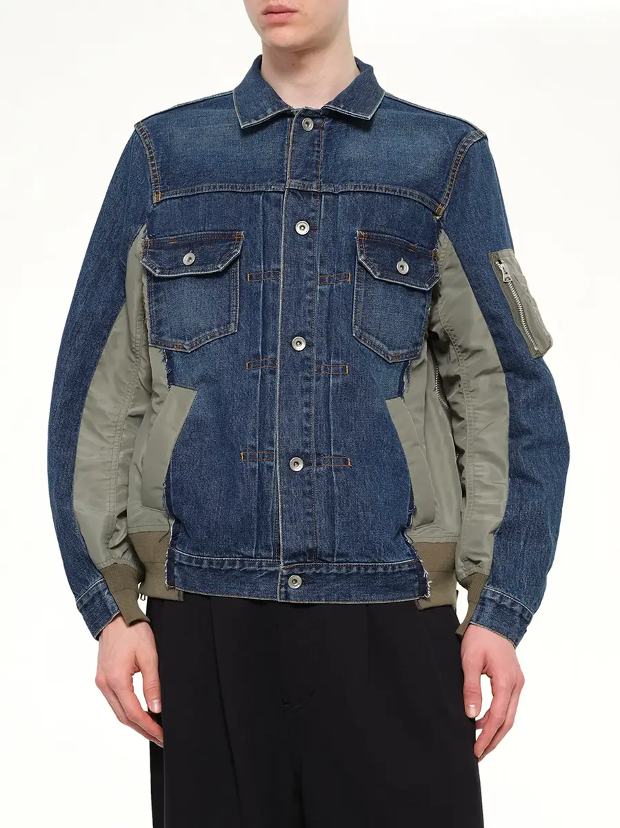 Sacai Denim x Nylon Twill Jacket | Thumbnail 6 Sacai Denim x Nylon Twill Jacket | Thumbnail 6